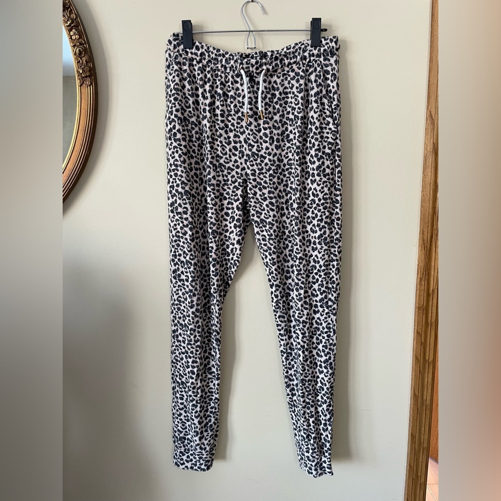 F&F cheetah print joggers size 10, super soft tie waist knit fabric